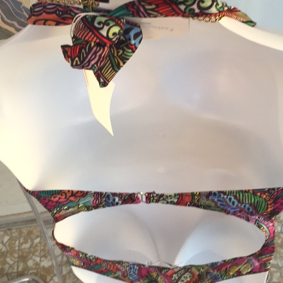 Sexy Palm Leaf Boho Cutout Plus Size Swimsuit - Picture 6 of 7